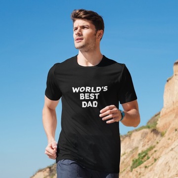 World's best dad dla taty Koszulka Czarna