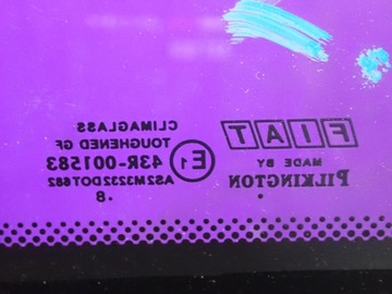 FIAT GRANDE PUNTO HB 5D SKLO (OKNO) KAROSERIE PŘEDNÍ LEVÝ