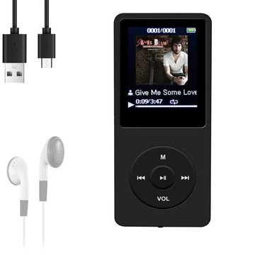 MP4 lynker cyfrowy odtwarzacz czarny 16 GB