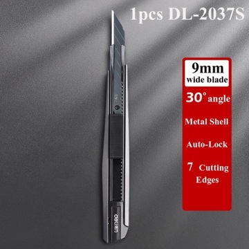 Выдвижное отщелкивающееся лезвие Deli шириной 18 мм и шириной 9 мм