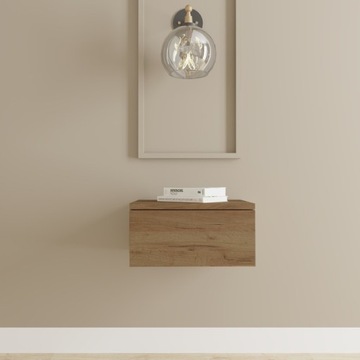 Szafka nocna wisząca PÓŁKA ŚCIENNA MILA dąb CRAFT 40 cm x 33 x 20 DĄB ZŁOTY