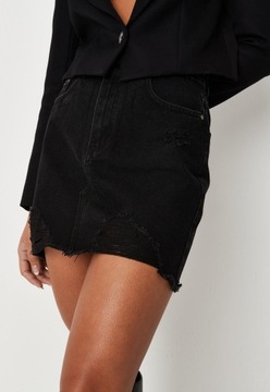 MISSGUIDED CZARNA JEANSOWA SPÓDNICA (36)