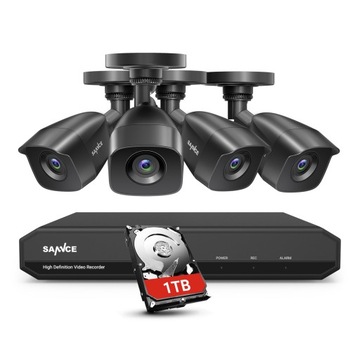 SANNCE 8-kanałowy system kamer CCTV 5 w 1 1080p#1