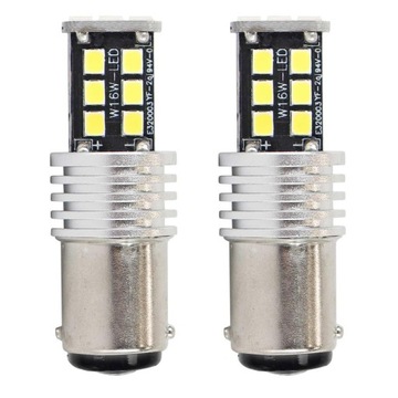 СВІТЛОДІОД CANBUS 2835 15SMD 1157 BAY15D P21/5W WHITE 12V/24V 