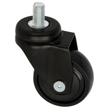 Kółko meblowe czarne 50mm gwint M10x16 PREMIUM
