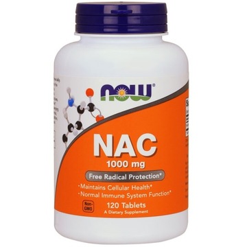 NOW NAC 1000mg 120tabs DETOKS WĄTROBA GLUTATION