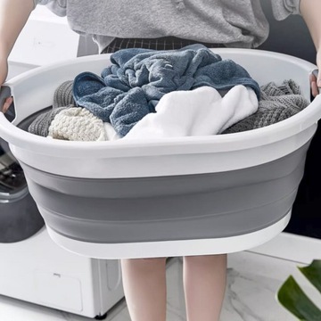 СКЛАДНАЯ КОРЗИНА ДЛЯ БЕЛЬЯ СИЛИКОНОВАЯ ЧАША ВАННА БОЛЬШОЙ ОВАЛЬНЫЙ PELUS 25Л