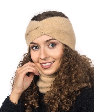Opaska na głowe Uszy Turban alpaka Ciepła J.Camel