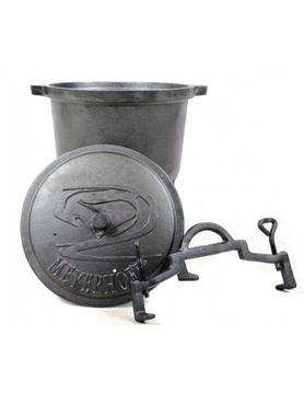 Отдельностоящий казан ЧУГУННЫЙ Hunting Pot 8л Meyerhoff - Эмалированный