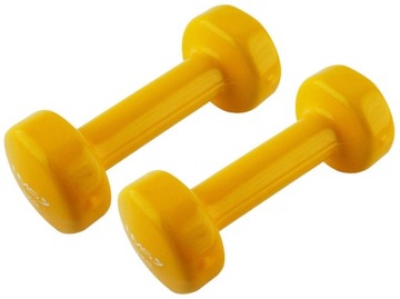 Zestaw Hantle Hantelki Żeliwne Pokryte Winylem Do Ćwiczeń Fitness 2x1 kg