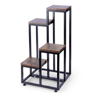 Подставка для цветов металлическая, 4-х ярусная, 69 см, металл, 34 см.