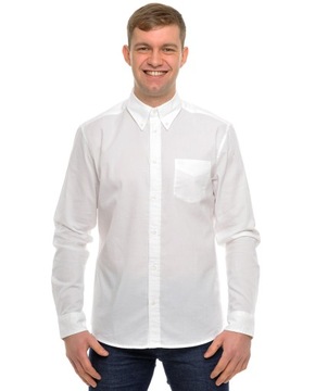 WRANGLER koszula white L/S 1PKT SHIRT _ M
