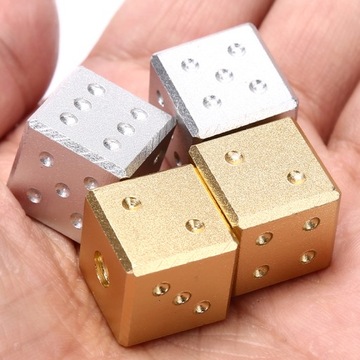 16mm metalowe kości złoto/srebro czysty o kolorze