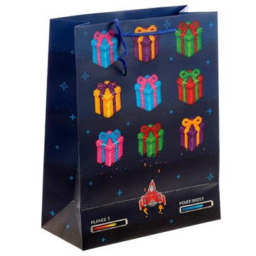Torba prezentowa urodzinowa urodziny GAME OVER 32x26cm