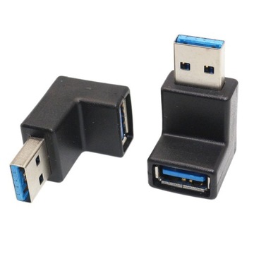 2pcs USB3.0 AM to AF L Shape Converter Adapter USB