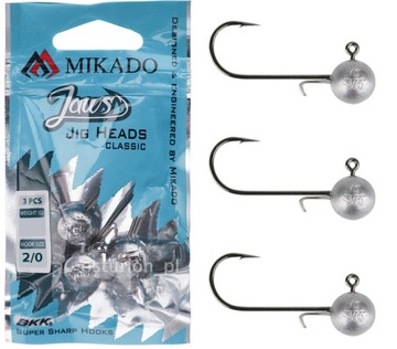 3x GŁÓWKA JIGOWA 2/0 Jaws Classic Jig 7g Mikado
