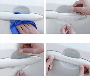 Прозрачные защитные наклейки на дверные ручки Volkswagen Passat Golf Touran!