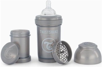 TwistShake Butelka antykolkowa 180ml, smoczek S 0m