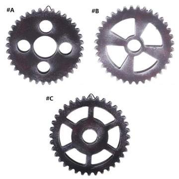 2X Wood Steampunk Gear Wheel Art Hanging
