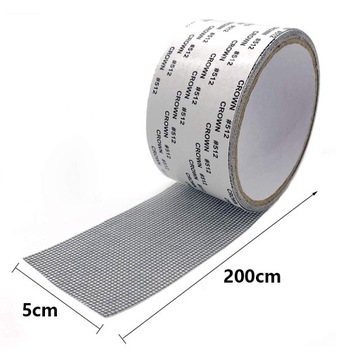 2X ВОДОНЕПРОНИЦАЕМАЯ САМОКЛЕЯЩАЯСЯ РЕМОНТНАЯ ЛЕНТА МОСКИТНАЯ СЕТКА ПРОТИВ НАСЕКОМЫХ 2м