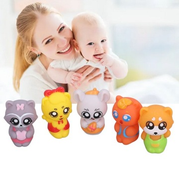 5 плюшевых пальчиковых кукол-животных