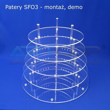Каркасная, многоярусная тарелка из оргстекла на 100 мини-порций.