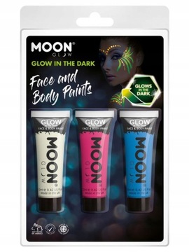farbki do TWARZY BUZI farby 3x12ml ciała GLOW new