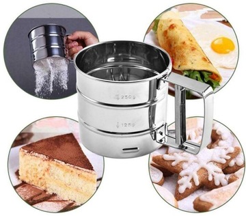 ПРОСЕИВАНИЕ ДЛЯ МУКИ, КРУЖКА, ДУРШРУГ, СТАЛЬНОЕ СИТО