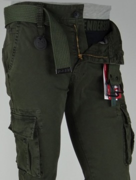 ЗЕЛЕНЫЕ Брюки-карго стрейч с поясом r34 IT. Различные размеры