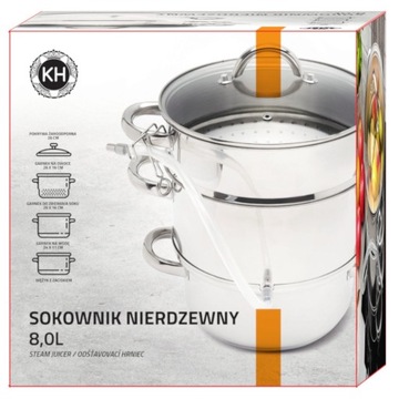 Соковыжималка Konighoffer 8л из нержавеющей стали, индукционная