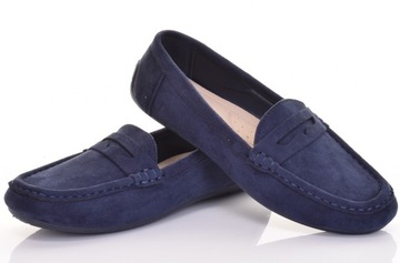 KLASYCZNE DAMSKIE MOKASYNY WYGODNE ZAMSZOWE BALERINKI ELEGANCKIE