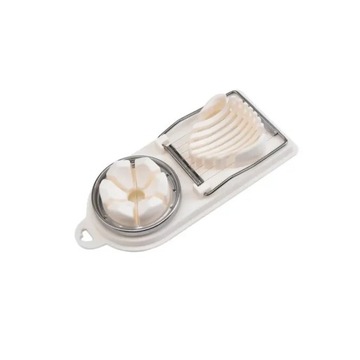 2in1 Multifunctional Egg Cutter Stainless Steel Egg Slicer Sectioner Cutter