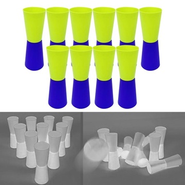 10x Kubki Flip Cups Odwrócone kubki Speed Agility Trening Zielony Ciemnoniebieski