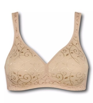 Biustonosz Triumph cielisty Elegant Cotton N miękki bez fiszbin 85C