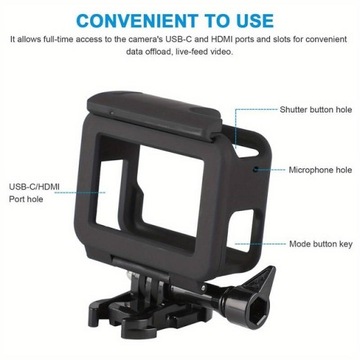 Ramka Obudowa Frame Mount do GoPro 5 6 7 Black
