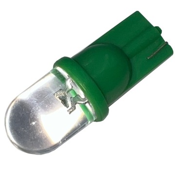 żarówka LED typ w5w T10 clear w3w zielona 12V