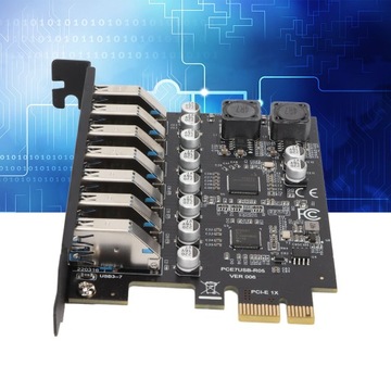 КОНТРОЛЛЕР 7X USB 3.2 PCI-EXPRESS PCI-E КАРТА