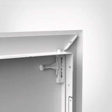 ДВЕРЬ МЕТАЛЛИЧЕСКАЯ СМОТРОВАЯ БЕЛАЯ 100X30 РУЧКА