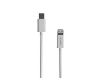 Kabel Natec Prati Lightning -> USB-C 1m MFI Biały