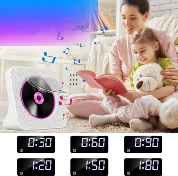 ODTWARZACZ PRZENOŚNY CD GŁOŚNIK BLUETOOTH RADIO AUX USB FM MP3