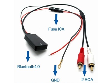 ADAPTER BLUETOOTH RCA AUX RADIO SAMOCHODOWE