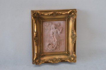 OBRAZ ALABASTER - ZŁOTA RAMA MATKA DZIECKO 29X23cm