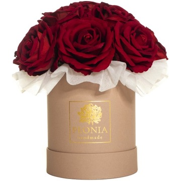 Ekskluzywny Duży Flower Box WIECZNE RÓŻE AKSAMITNE