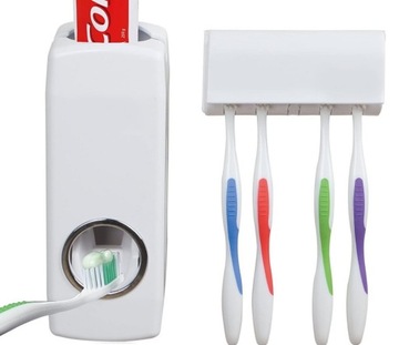2W1 DOZOWNIK PASTY DO ZĘBÓW UCHWYT NA SZCZOTECZKI
