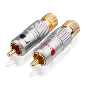 NAKAMICHI ZŁĄCZE WTYK RCA CINCH HQ STEREO 2 SZT.