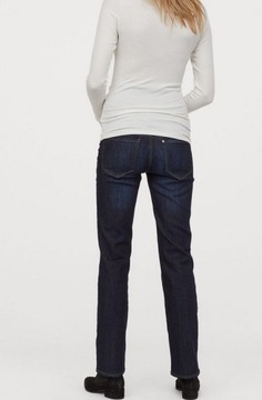 MAMA Proste Spodnie Dżinsowe Ciążowe Straight Jeans H&M r.34