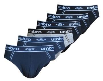 6szt Slipy męskie UMBRO bawełna mix kolorów BOX XL