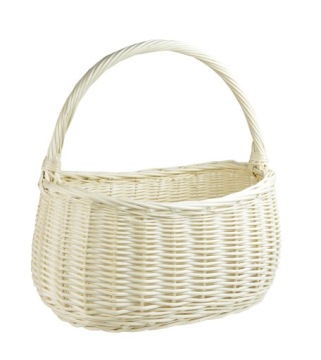 Корзина плетеная для водки, свадебная, белая