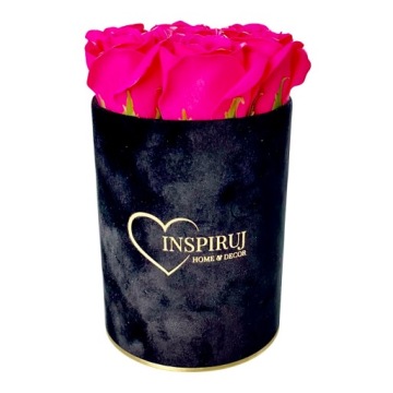 ЦВЕТОЧНАЯ КОРОБКА С МЫЛЬНЫМИ ЦВЕТАМИ ПОДАРОЧНЫЕ ЦВЕТЫ МЫЛЬНЫЕ РОЗЫ ВЕЛЮРОВАЯ КОРОБКА