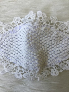 Маска LACE белая кружевная маска - 2 шт.